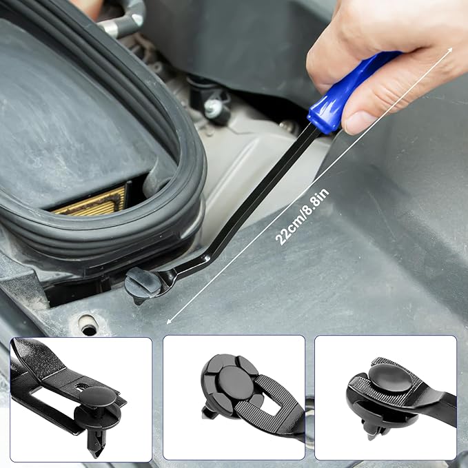 3 Pcs Clip Pliers and Fastener Remover,Clip Removal Tool Panel Clip Removal Pliers Car Trim Rivet Removal Pry Tool Repair Kit for Automotive Door Panel,Upholstery,Dashboard Blue