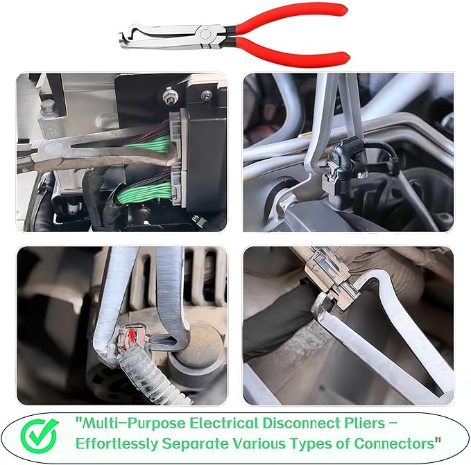 6PCS Automotive Electrical Disconnect Pliers Set, Depinning Tool for Electrical Terminal & Hose Clip Removal,Professional Automotive Electrical Clip Removal