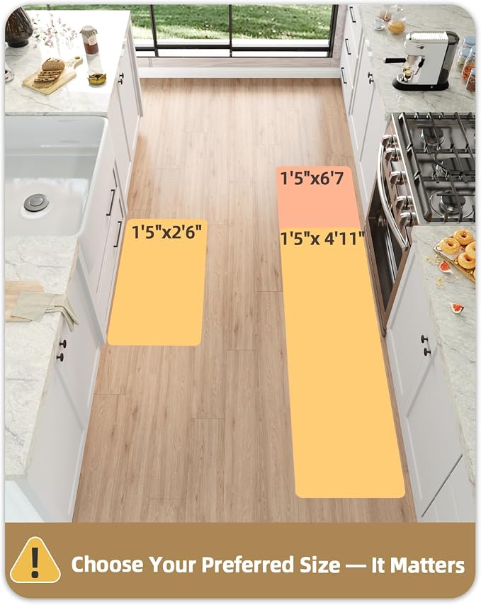 Color&Geometry Striped Designed Absorbent Washable Polypropylene Kitchen Floor Mat, Black 17"x79", Non Slip TPE Backed, Low-Profile Sink Runner Rugs, Easy Clean Long Kitchen Carpet (Roll Packed)