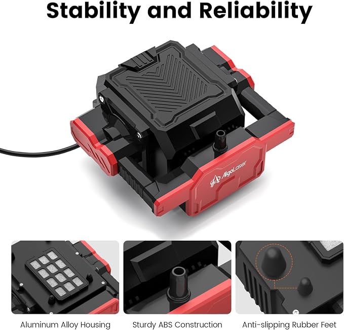 AlgoLaser Air Assist for Laser Engraver – Air Assist Pump Kit with Adjustable 30L/Min Airflow, Remove Smoke & Dust, Protect Laser Lens, Reduce Surface Temperature, Low Noise for Laser Engraving