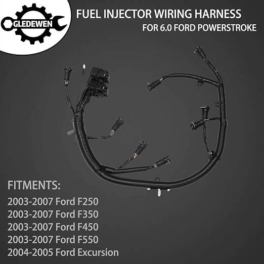 FICM Engine Fuel Injector Complete Wiring Harness | for Ford 6.0L Powerstroke Diesel | 2003-2007 F250 F350 F450 F550, 2004-2005 Excursion | Replace# 5C3Z-9D930-A, 5C3Z9D930A
