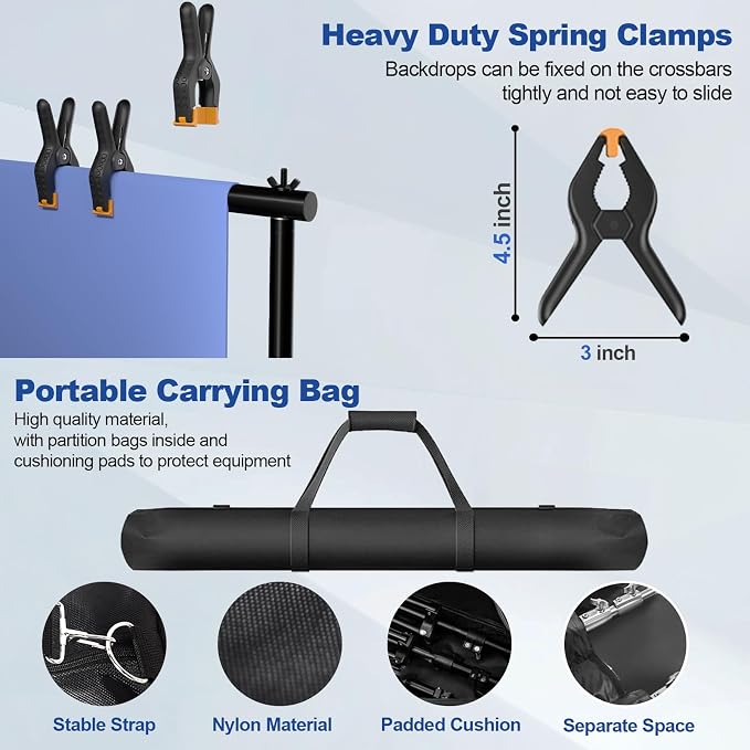 12x10FT(WxH) Heavy Duty Backdrop Stand, Photo Back Drop Stand