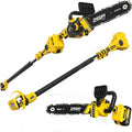 IMOUMLIVE 10-Inch Cordless Pole Saw & Mini Chainsaw 2-in-1, 1000W Brushless Electric Pole Saws for Tree Trimming, 21V 3.0Ah Battery Powered Chain Saw with Extension Pole, 14.6FT Reach Tree Trimmer