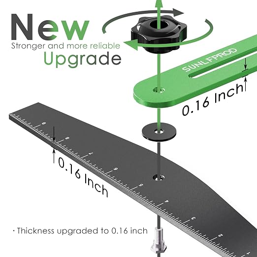 Stair Tread Template Tool - Solid Stair Tread Gauge Stair Jig Stair Measuring Tool Stair Gauge Jig Stairs Template Tool for Stair Step Scribe Tool Shelf Template Projects (Green-Gray)
