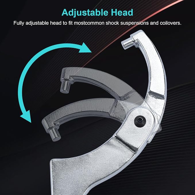 4 Pieces Adjustable Pin Spanner Wrench Tool Set | 3/4" to 6-7/10" C Pin Spanner Hook Wrench Tool for Pipes Heating, Vehicles, Mechanical Equipments (Round Head)