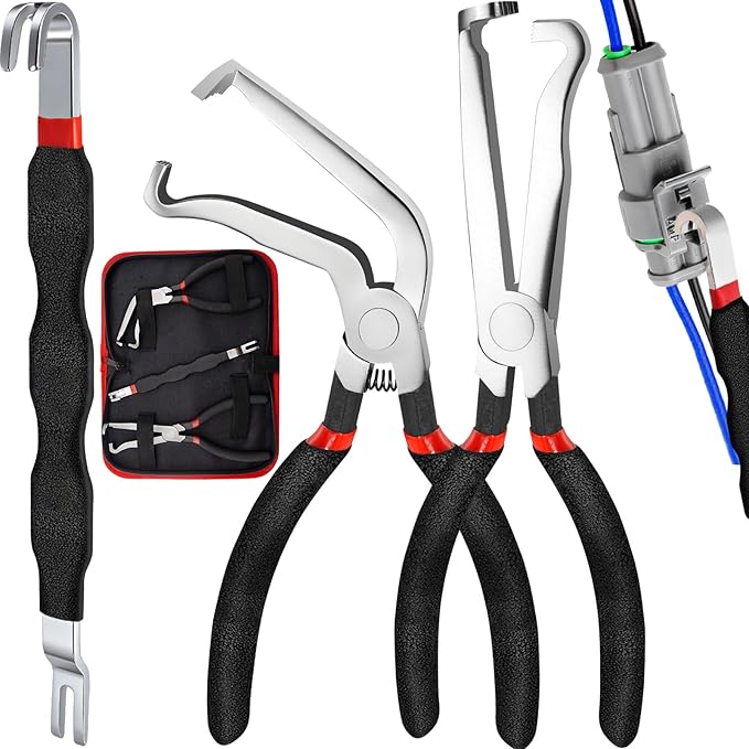 SBGGRL３Pcs Automotive Electrical Connector Pliers and Terminal Pin Removal Tool Set,37960/37980/13120 Electric Wire Plug Disconnect for Car Push Tab Style Plugs Separator
