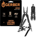 Gerber Gear Multi-Plier 600 Needle Nose Pliers Set Bladeless Multi-Tool - 14-in-1 EDC Gear Multi-Tool with Protective Sheath - Survival Gear and Equipment - Black