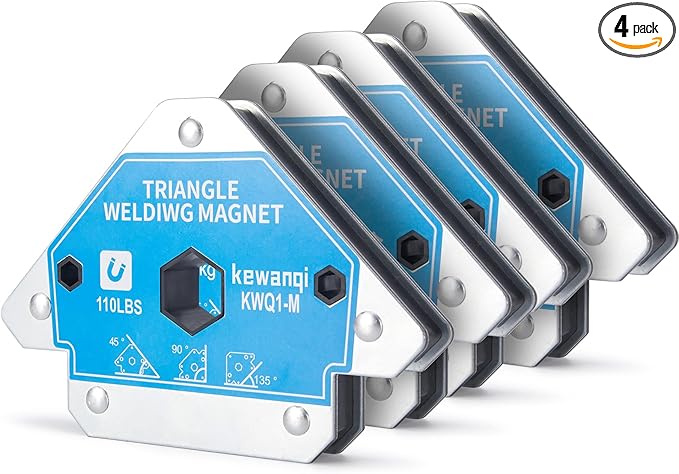 110 LB Welding Magnets Clamp Sets-4 Pieces of Magnetic Welding Holder 110 LBS Holding Power Welder Tools and Accessories