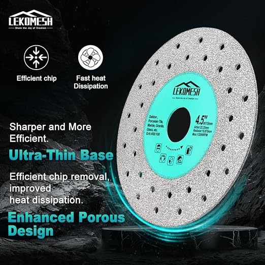 Rock Slab Grinding Disc – 4.5 Inch Glass Cutting Disc 5PCS, Angle Grinder Diamond Blade for Tile Cutting Disc, Tile Grinder Blade for Stone, Marble, Granite, Glass