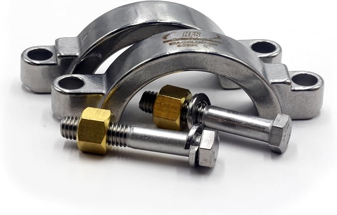 HFS(R) 2" High Pressure Tri Clover Sanitary Clamp for Tri Clamp Fitting Connection, Stainless Steel 304
