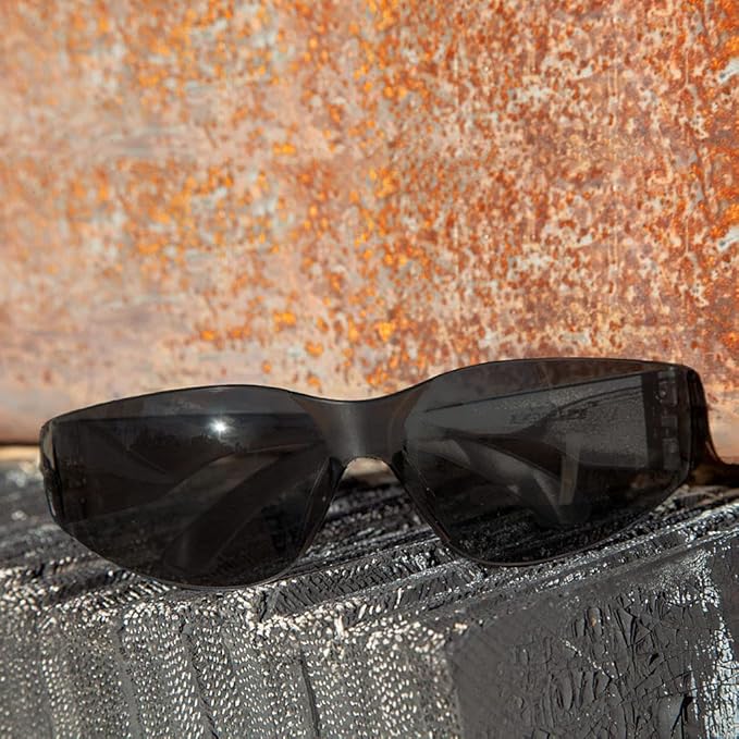 BISON LIFE Clear Safety Glasses – ANSI Z87.1 Scratch & Impact Resistant Wrap Around Eye Protection Goggles for Men & Women