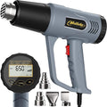 Heat Gun LCD Digital Display 122-1202℉ 7 Level Temperature Control Hot Air Gun with 4 Nozzles Fast Heating Overload Protection 10Ft Power Cord for Shrink Tubing, Vinyl Wrap, Crafting,Resin