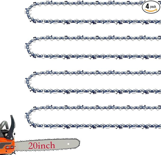 4 Packs 20 Inch Chainsaw Chain Fit Stihl .325" Pitch, 063" Gauge, 81 Drive Links 26RS-81, 26RM3-81 Fits Stihl (PRE 2023 .063" Gauge) MS291, MS290, MS271 Farm Boss, MS261, Oregon V81, L81