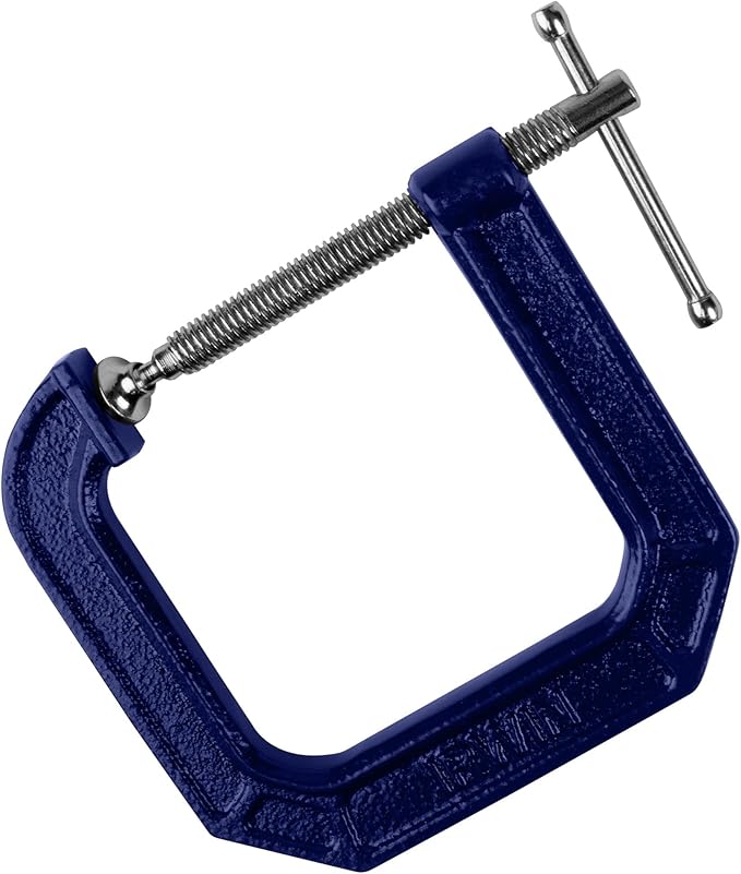 IRWIN Tools QUICK-GRIP 100 Series Deep Throat C-Clamp, 3-inch by 4 1/2-inch (Pack of 5)