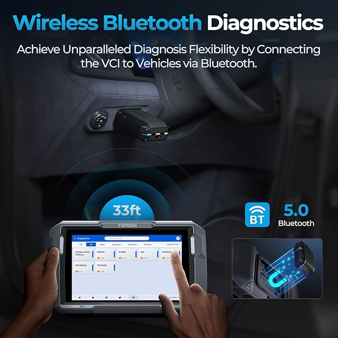 TOPDON Bidirectional Scan Tool, 2026 New ArtiDiag900 Lite Automotive Diagnostic Tool for Full System, Scanner for Car with Active Test, 8 Reset, Wireless OBD2 Scanner Diagnostic Tool for All Vehicles