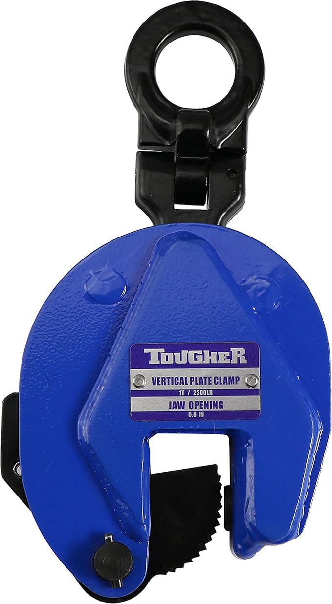Vertical Plate Clamp, 2200lbs/1T Plate Lifting Clamp Jaw Opening up to 0.8 inch, for Lifting and Transporting