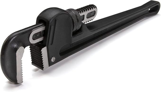 Steelman 60876 18-Inch Heavy-Duty Cast Aluminum Straight Handle Pipe Wrench