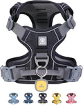 Pawaii No Pull Dog Harness with Pet ID Tag, Reflective Vest | Built for safer walks with a QR Pet ID Tag, front no pull clip, reflective trim, control handle and breathable mesh lining
