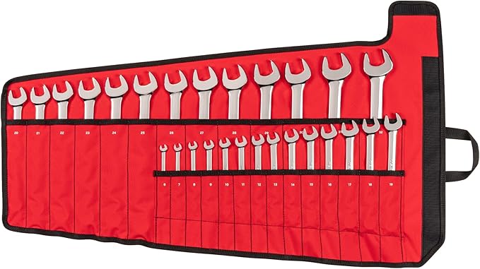 TEKTON Combination Wrench Set, 27-Piece | WCB94203 | 6 - 32 mm, Roll