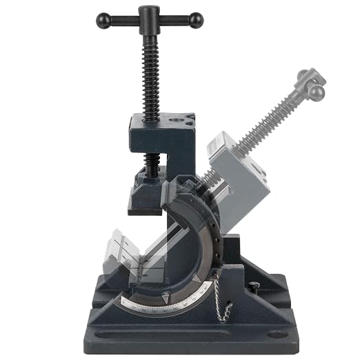 Strong Hand Tools Cradle-Angle Drill Presss Vise with 2500 lb of Clamping Force, MAX 3.5" Jaw Opening, 0-90 Degree Adjustable Tilt, Durable Cast Iron Vise, For Drill and Woodworking, SBV390