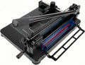 ISDIR Heavy Duty Guillotine Paper Cutter, 12” A4 Stack Paper Trimmer, Cuts Up to 400 Sheets, All-Steel Base with Safety Lock, Professional Paper Cutter for Office, School & Print Shop