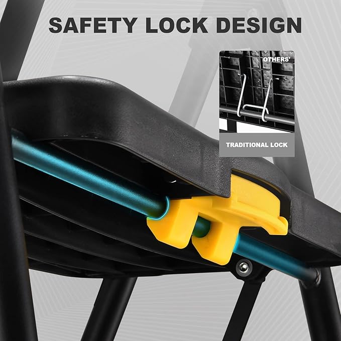 HBTower 5 StepLadder, FoldingStepStool +$40 PrePaid Virtual VISA® with Wide Anti-Slip Pedal, Sturdy Steel Ladder, Convenient Handrail, Light-weight, Portable Steel Step Stool