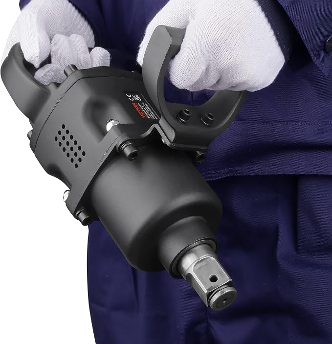 VEVOR 1 Inch Air Impact Wrench Up to 2730 ft-lbs Reverse Torque | Pneumatic Driven, Forward/Reverse Control, Lightweight with 2 Handles, Ideal for Heavy Duty Repairs and Maintenance