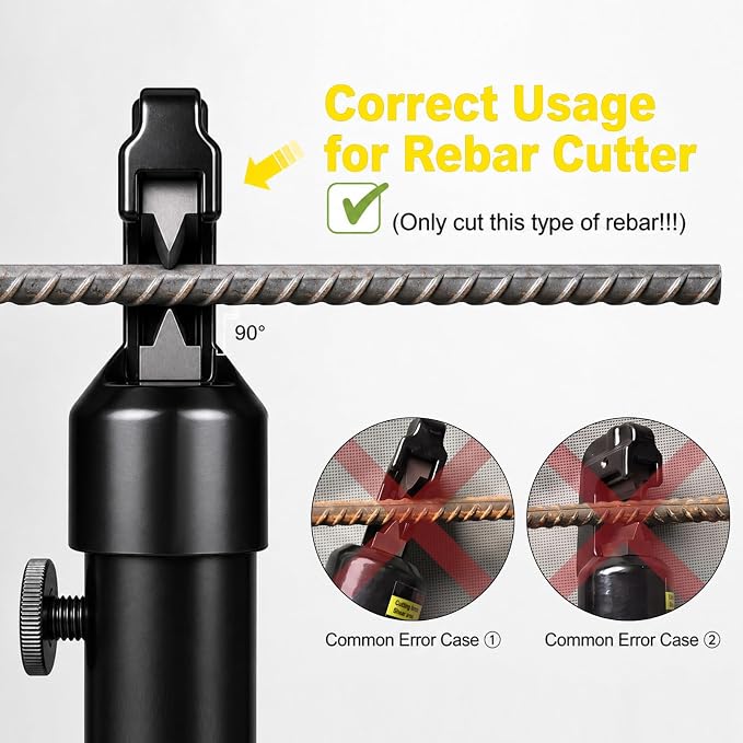 Lothee 8 Ton 5/8 Inch Hydraulic Rebar Cutter Cutting up to 4-16 mm with Portable Box Heavy Duty Rebar Bender Manual Bolt Chain Metal Cutting Pliers Handheld Hydraulic Shear Tool