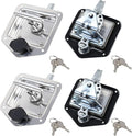 4 Pcs Stainless Steel T-Handle Lock for Trailer Rv Door Latch Truck Toolbox | with Gasket, with Keys, 304 Stainless Steel, Highly Polished