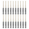 SALI Cobalt Drill Bit Set,20 Pack 1/16 Inch High Speed Steel Hex Shank Jobber Drill Bits, for Hardwood, Aluminum,Metal,Copper,Alloyed Steel