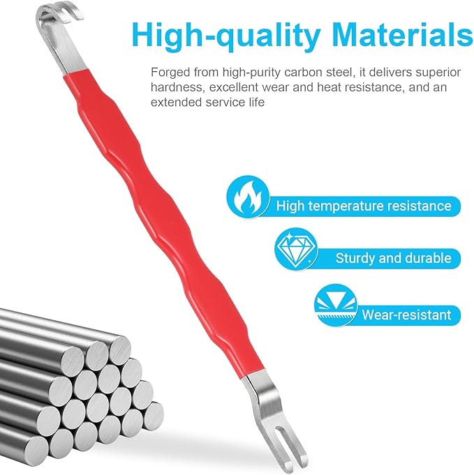 Automotive Electrical Terminal Connector Separator Removal Tool, Electrical Connector Removal Tool with Non-Slip Grip and 2-in-1 Dual End Design, Universal for Most Cars, Trucks, SUVs, Red