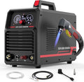 YESWELDER Plasma Cutter with Built In Air Compressor, Large LED Digital Display 55Amp 110V/220V Non-High Frequency Non-Touch Pilot Arc Plasma Cutting Machine CUT-55DS FUSION