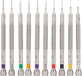 Wrist & Style Professional Screwdriver Kit by W&S for Watches, Glasses and Accessories: (10pc Tool Set) - to Adjust, Remove, Replace and Repair - Stainless Steel Professional - 10 Piece