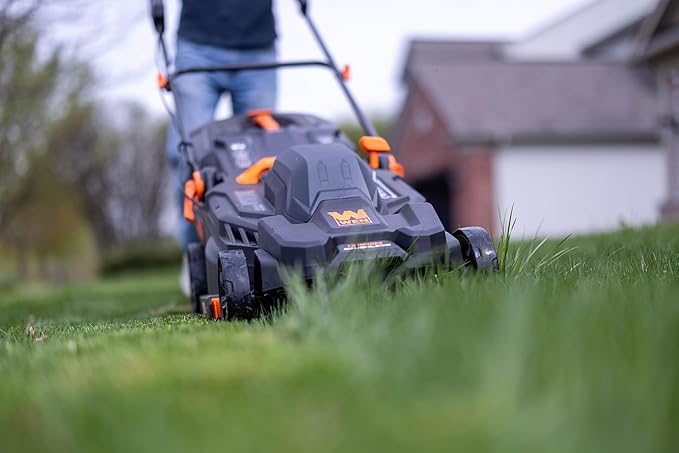 WEN 20V Max 2-in-1 19-Inch Cordless Brushless Lawn Mower and Mulcher with Two 5Ah Batteries and Dual Port Charger (20839)