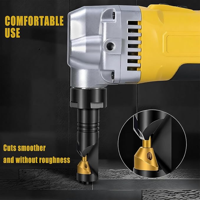 Cordless Metal Nibbler Compatible with DeWalt 20V Battery, DEROLT 18 Gauge Sheet Metal Cutter with 3000RPM Brushless Motor, Electric Nibbler with Assist Handle & 2 Blades (No battery)