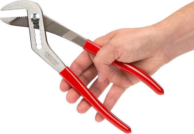 TEKTON 10 Inch Angle Nose Slip Joint Pliers (2 in. Jaw) | PGA16010 | Made in USA