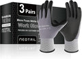 NEOTRIL Safety Work Gloves MicroFoam Nitrile Coated-3/6/12/36 Pairs,Breathable Nylon Working Gloves for Men Women