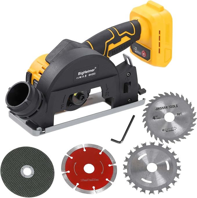 Brushless Mini Circular Saw for DEWALT 20V Battery, 4-Inch Cut-Off Tool | Tool Only, Battery and Charger Not Included, 3-Speed Control, Adjustable Cutting Depth, Wood, Metal and Tile Applications