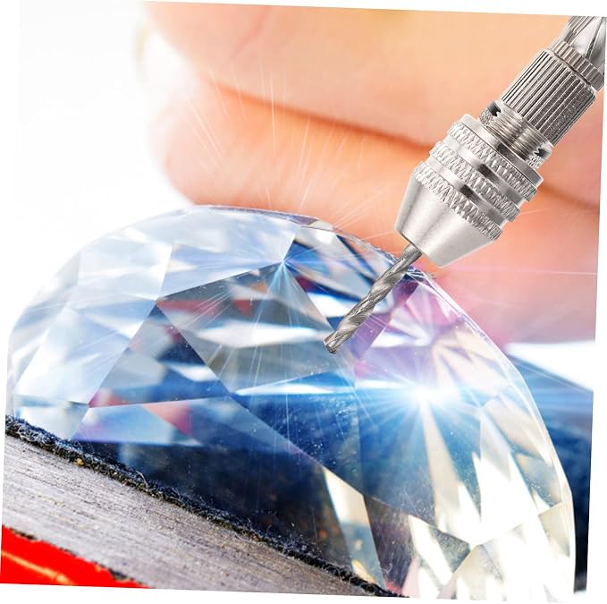 Angoily 2sets Hand Drills Jewelry Drilling Tools Drill Bit for Crafts Steel Pin Vise Hand Twisted Bits for Precision Work