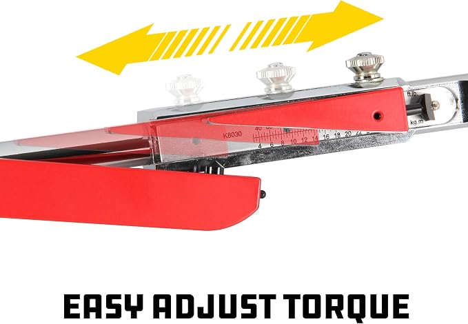 Powerbuilt 1/2 Inch Drive Torque Wrench Deflecting Beam, Accurate Torque Range 20 to 220 Foot Pounds, Precise Measurement with Sound, 649972