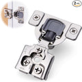 Decobasics 2 Pack Soft Close Cabinet Hinges – 5/8" Overlay for Kitchen Cabinet Doors, Face Frame Concealed Hidden Hinges – Stainless Steel, Self-Closing with 3-Way Adjustment & Slow Close Damper