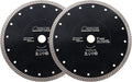 SHDIATOOL Diamond Turbo Blade 9 - Inch Super Thin Cutting Disc for Porcelain Ceramic Tile Granite Dia 230mm 2pieces
