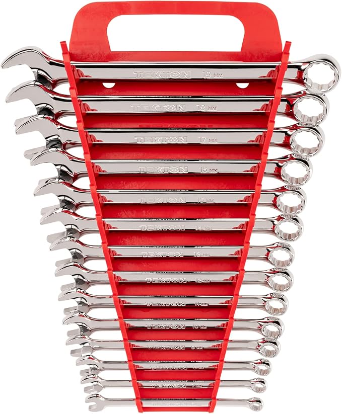 TEKTON Combination Wrench Set, 14-Piece | WCB92201 | 6 - 19 mm, Holder