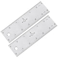 Tellegloww 2 Pack 6 Inch Center Finding Rulers Aluminum Metal Centering Ruler Tool Straight Edge for Woodworking Metal Work Construction and Around the Home