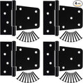 HILLMASTER 3.5 inch Heavy Duty Gate Hinges Fence Door Hinges Durable Gate Strap Hinge for Indoor Outdoor, Gate Hardware Kit for Shed, Wooden Fences, Vinyl Fence Gate, Barn Door, Garage, 4 Pack
