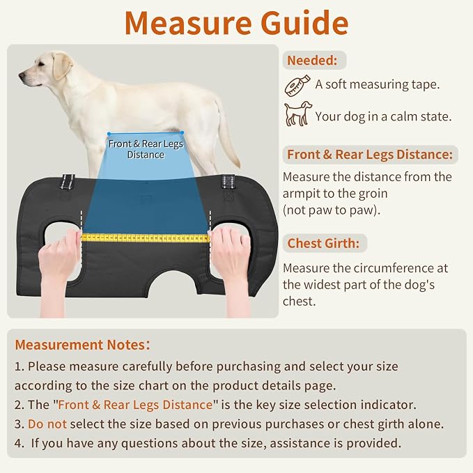 Full Body Dog Lift Harness, Support Senior & Disabled Dogs Walking | Help Up & Down Stairs Grooming, Dog Sling Backpack, Front Hind Leg Joint Injuries, Reflective, Soft Padded Handle | Black, XL