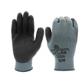 SHOWA Atlas 300B Original 1994 Crinkle Grip Work Gloves, Natural Latex Palm, Heavy Duty 10-Gauge for Construction, Landscaping, Gardening, & Masonry, Black, Large, 12-Pair