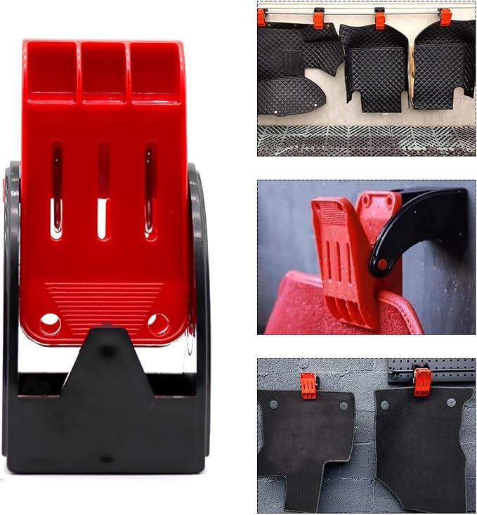 8-Pack Car Wash Floor Mat Clamps, Swivel Wall-Mount Stainless Steel Spring
