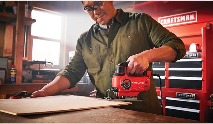 CRAFTSMAN Jig Saw, 4 Orbital Settings, Up to 3,000 SPM, 5 Amp, Corded (CMES610)