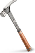 ESTWING Ultra Series Hammer - 15 oz USA Made Rip Claw Framing Hammer with Milled Face & Genuine Leather Grip - E15SM